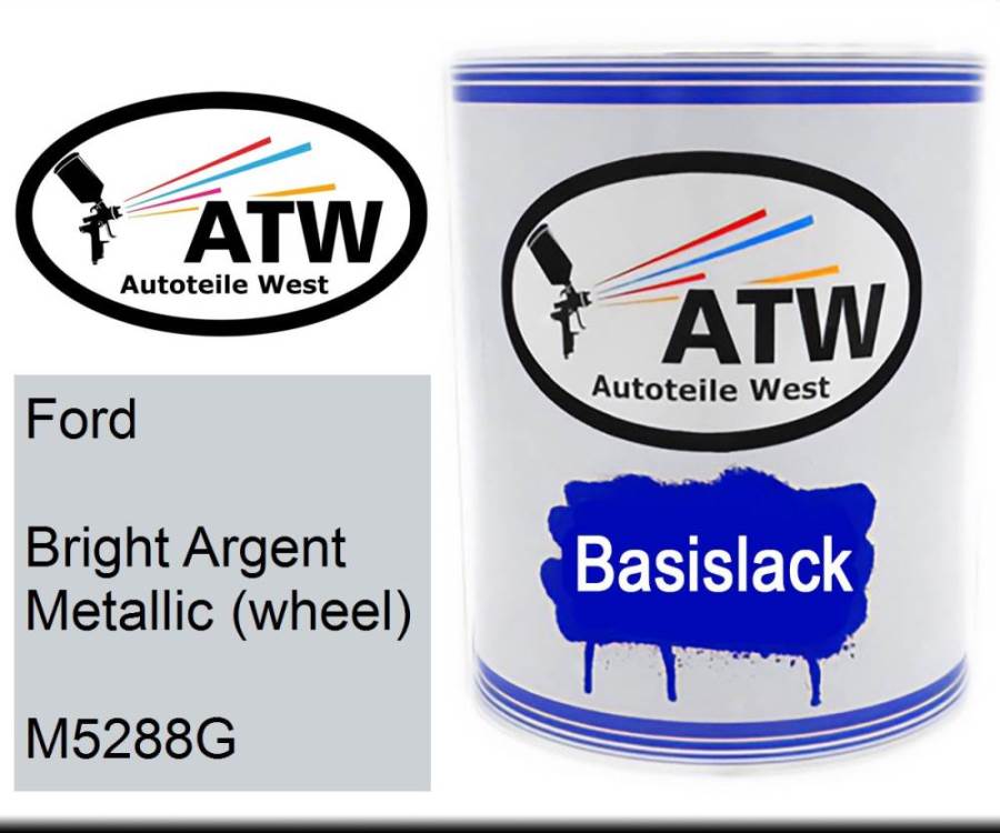 Ford, Bright Argent Metallic (wheel), M5288G: 1L Lackdose, von ATW Autoteile West.